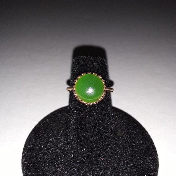 Jewelry - Jade ring, 10K gold, Vtg.